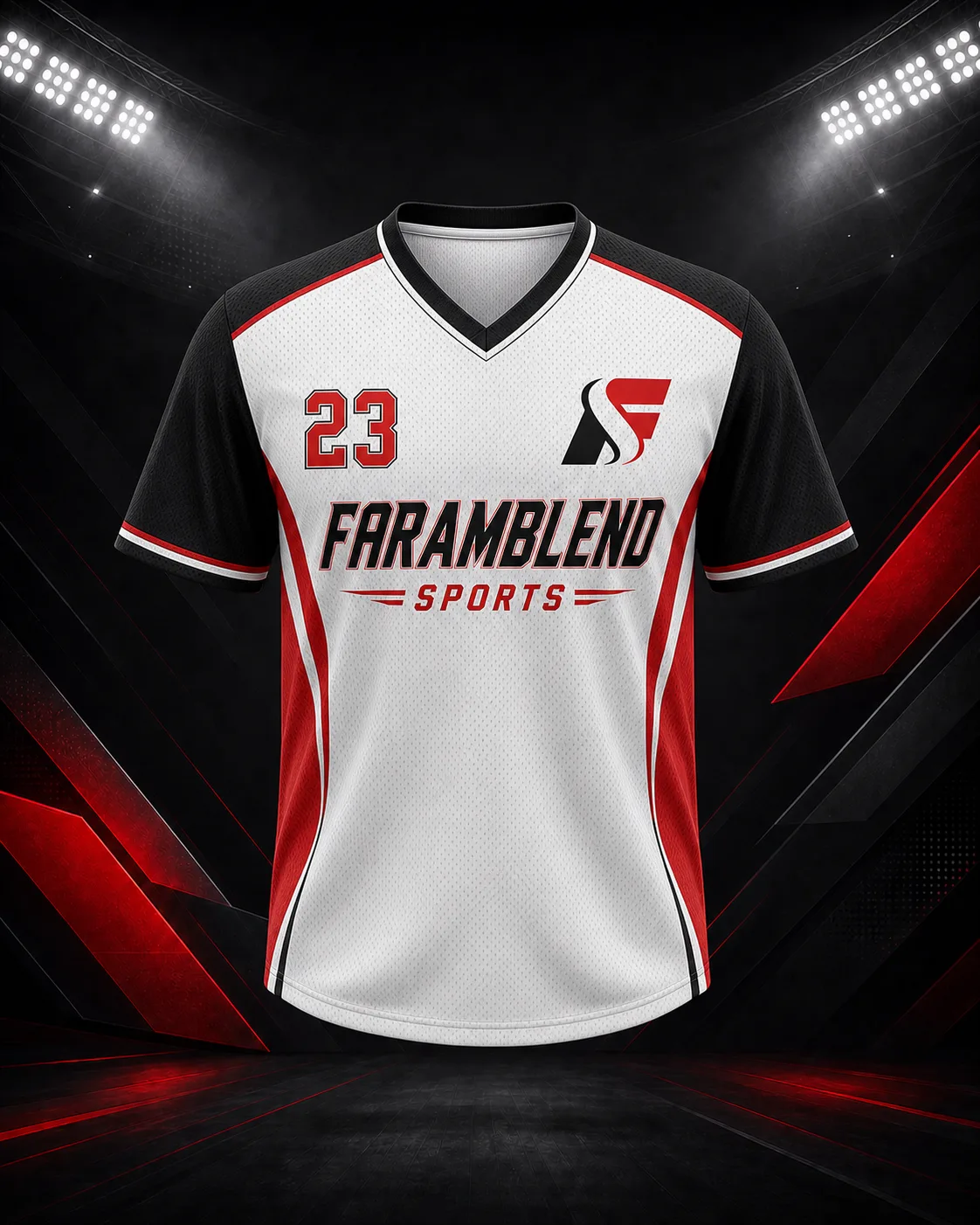Sublimated V-Neck Baseball Jersey — Custom Baseball Jerseys | Faramblend Sports