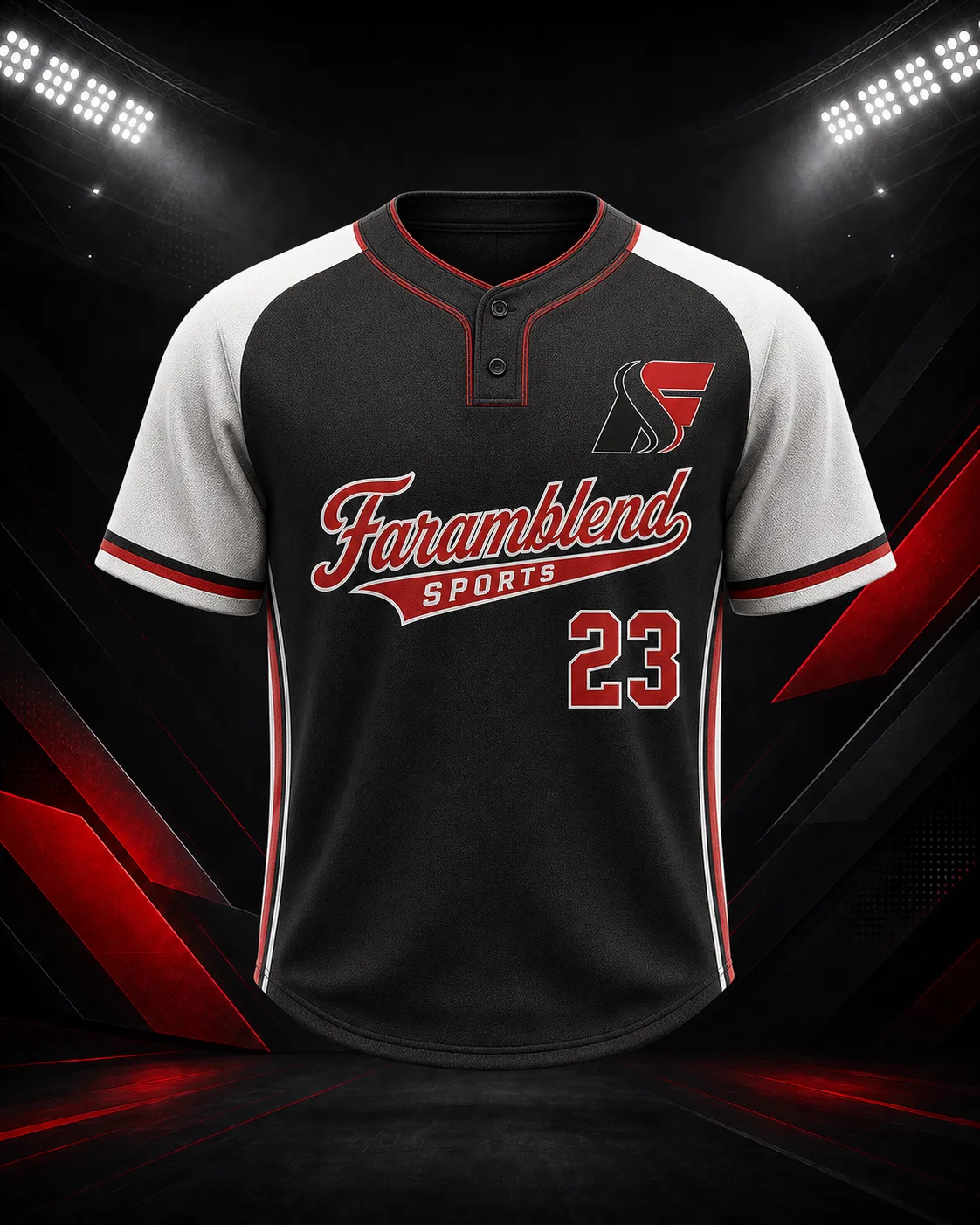 Two-Button Henley Baseball Jersey — Custom Baseball Jerseys | Faramblend Sports