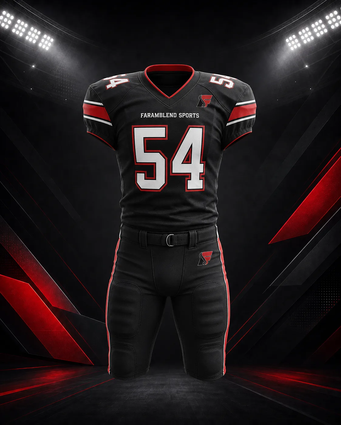 Premium Pro-Cut Football Uniform Set — Custom American Football Uniforms / Team Sets | Faramblend Sports