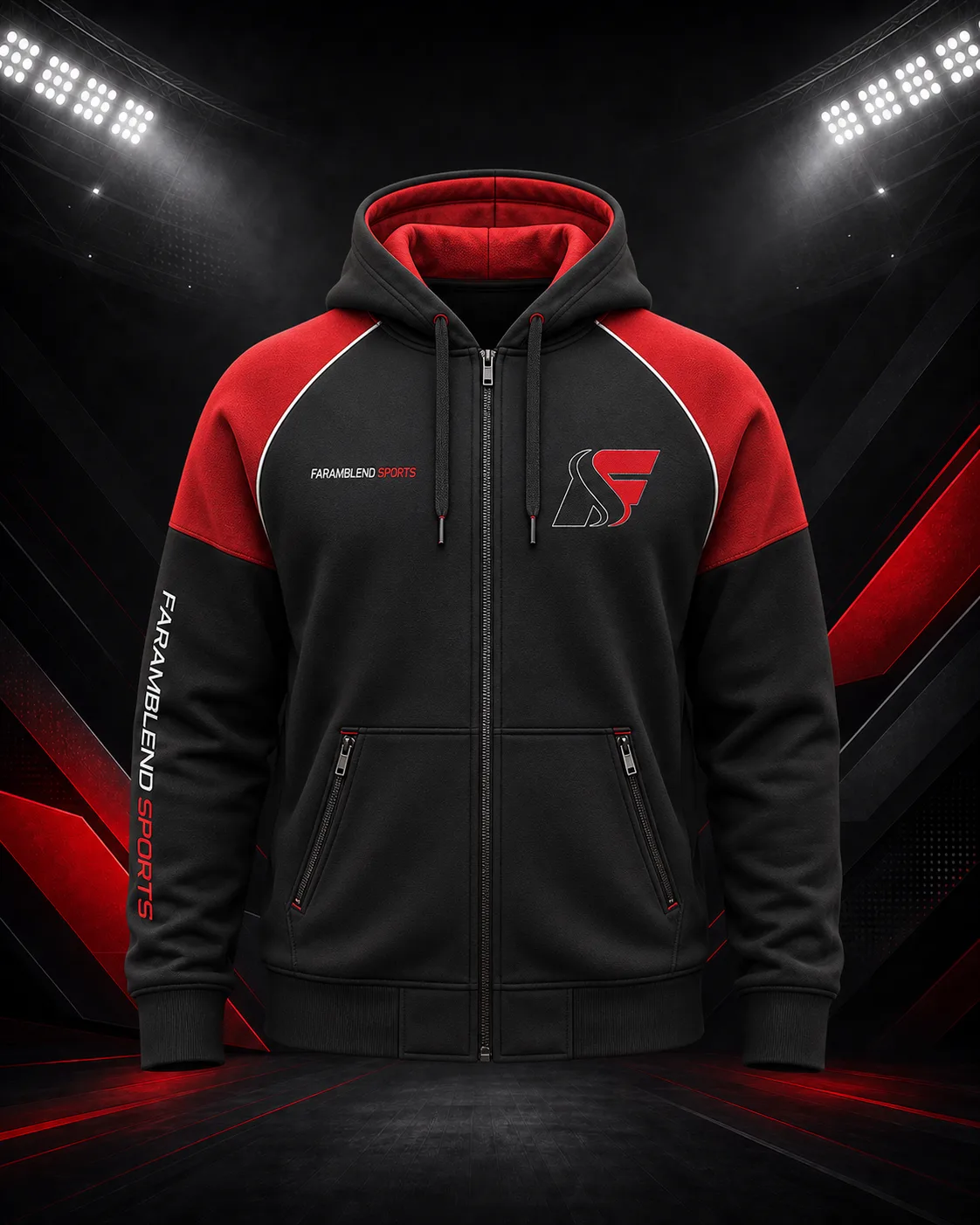 Full-Zip Hoodie — Custom Hoodies & Sweatshirts | Faramblend Sports