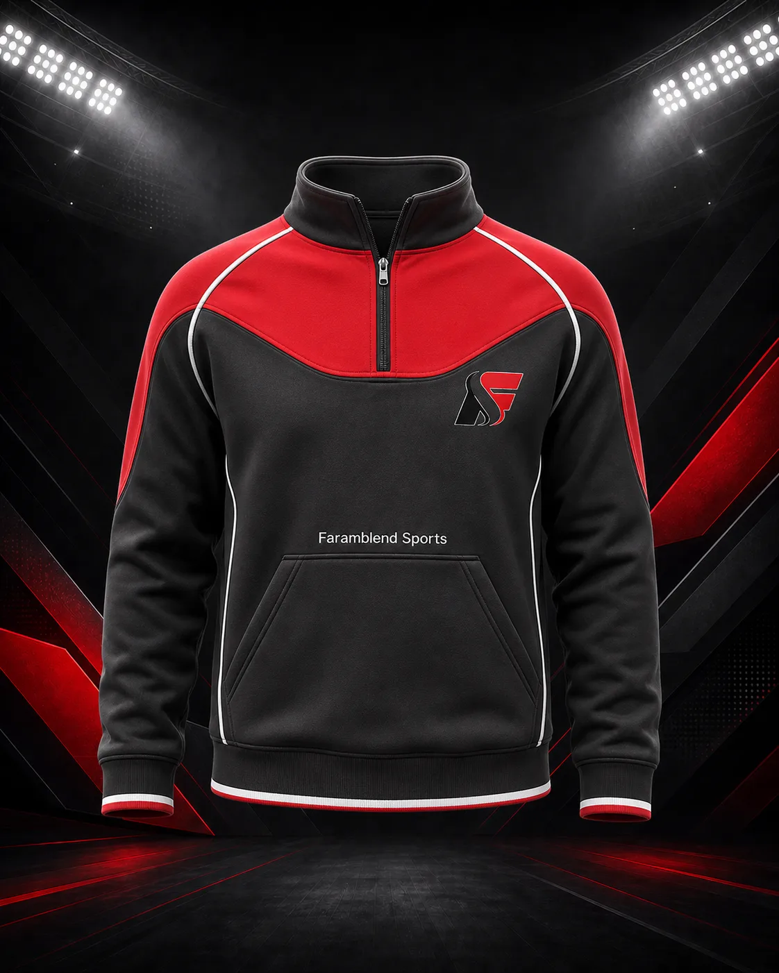 Pullover Half-Zip Wrestling Warm-Up Top — Custom Wrestling Warm-up Jackets | Faramblend Sports