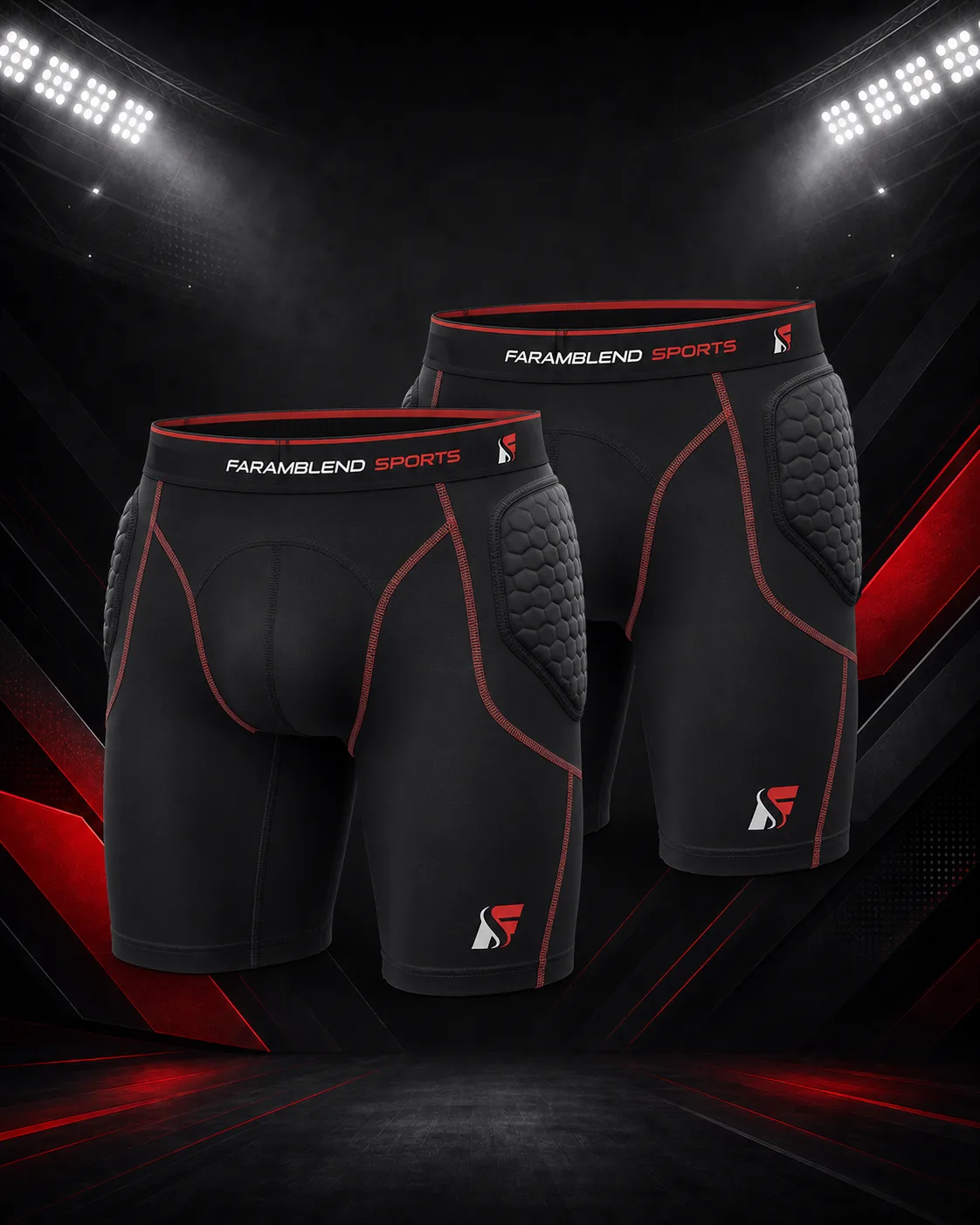 Two-Pack Sliding Shorts — Custom Sliding Shorts | Faramblend Sports