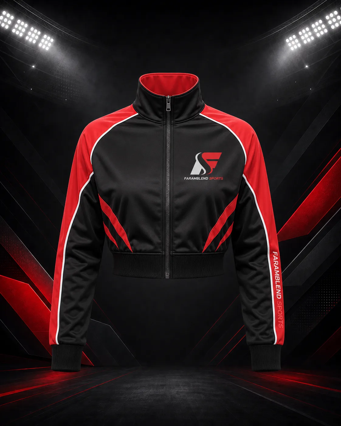 Cropped Track Jacket — Custom Track Jackets | Faramblend Sports