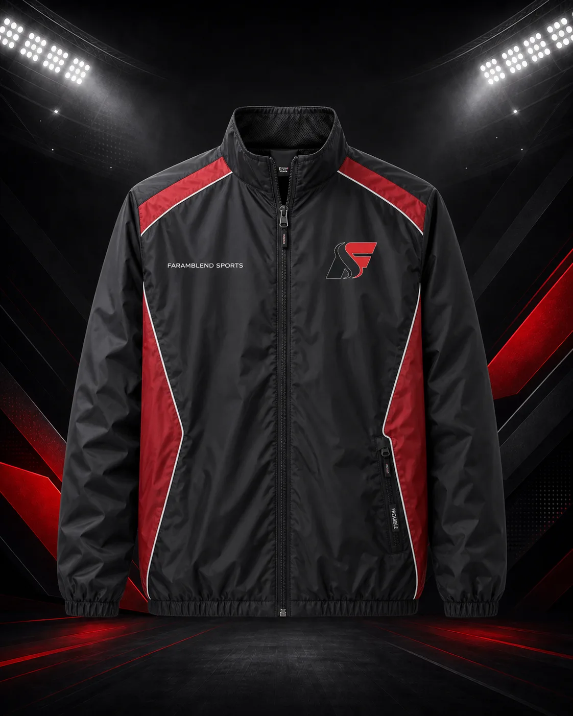 Packable Water-Resistant Windbreaker — Custom Windbreakers | Faramblend Sports