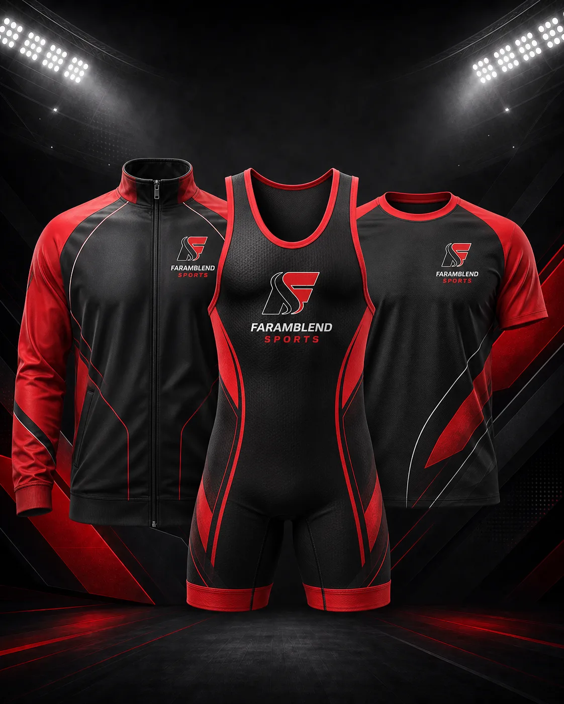 Full Team Wrestling Uniform Set — Custom Wrestling Uniforms | Faramblend Sports