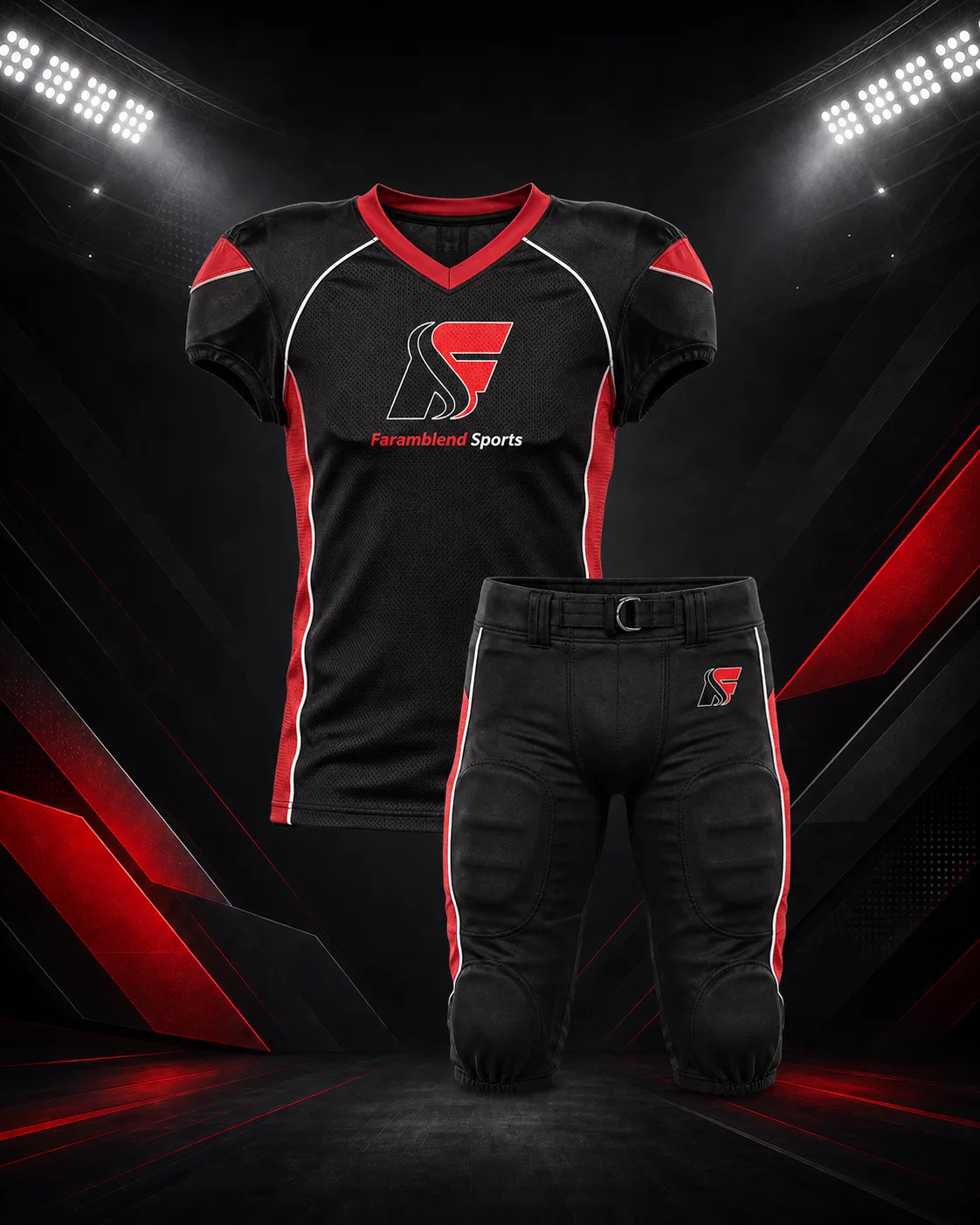 Youth-Cut Game Jersey and Pant Set — Custom Youth American Football Wear | Faramblend Sports